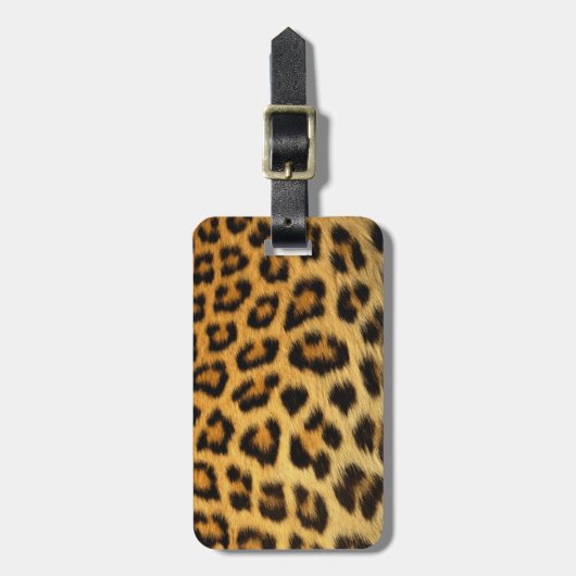 ヒョウ柄 ラゲッジタグ (正面縦)