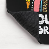 ヒョウ柄 レインボー 小学4年生 はじめての登校日 マウスパッド (コーナー)