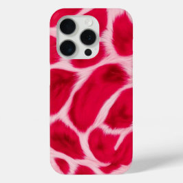 ヒョウ柄 レディース ピンク 赤 おしゃれ デザイン iPhone 15 PROケース