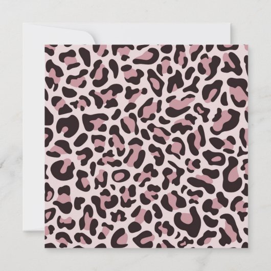 ヒョウ柄 ローズゴールド 結婚式招待状 招待状 (裏面)