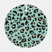 ヒョウ柄、動物柄 ガラスオーナメント (裏面)