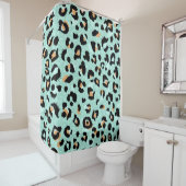ヒョウ柄、動物柄 シャワーカーテン (インサイチュ)
