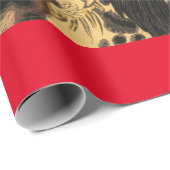 ヒョウ柄 和風 ラッピングペーパー (ロールコーナー)