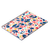 ヒョウ柄：手色彩の鮮やかの水色。 ノートブック (左側)