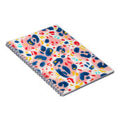 ヒョウ柄：手色彩の鮮やかの水色。 ノートブック (右側)