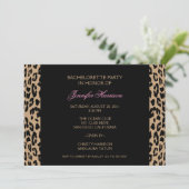 ヒョウ柄 招待状 (スタンド正面)