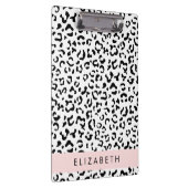 ヒョウ柄,斑点,白黒,あなたの名前 クリップボード (右)