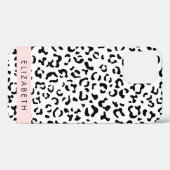 ヒョウ柄,斑点,白黒,あなたの名前 Case-Mate iPhoneケース (裏面 (横))