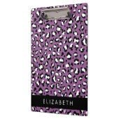ヒョウ柄、斑点、紫ヒョウ、あなたの名前 クリップボード (左)