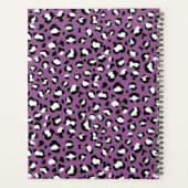 ヒョウ柄、斑点、紫ヒョウ、あなたの名前 プランナー手帳 (裏面)