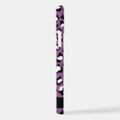 ヒョウ柄、斑点、紫ヒョウ、あなたの名前 iPhoneケース (右側面)