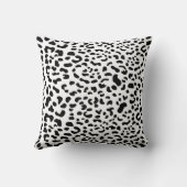 ヒョウ柄-白黒 クッション (裏面)