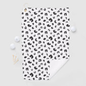 ヒョウ柄（白黒） ゴルフタオル (インサイチュ)