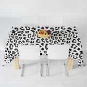 ヒョウ柄（白黒） テーブルクロス