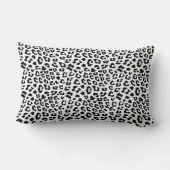 ヒョウ柄(白黒) ランバークッション (裏面)
