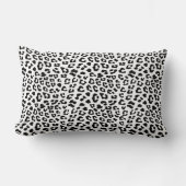 ヒョウ柄(白黒) ランバークッション (正面)
