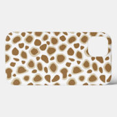 ヒョウ柄 - 落ち着いたベージュとホワイト Case-Mate iPhoneケース (裏面 (横))