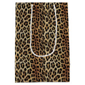 ヒョウ柄，虎，ヒョウの皮，ファッショナブル， ミディアムペーパーバッグ (裏面)