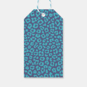 ヒョウ柄 – 青 –  ギフトタグ (裏面)
