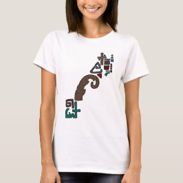 ヒョウ柄 非対称 ジオメトリック グラフィックTシャツ Tシャツ