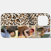 ヒョウ柄 3枚縦長写真 ナチュラル Case-Mate iPhoneケース (裏面 (横))