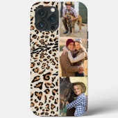 ヒョウ柄 3枚縦長写真 ナチュラル Case-Mate iPhoneケース (裏面)