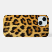 ヒョウ柄 iPhone 15ケース (裏面横)