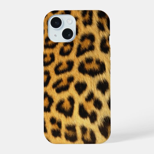 ヒョウ柄 iPhone 15ケース (裏面)