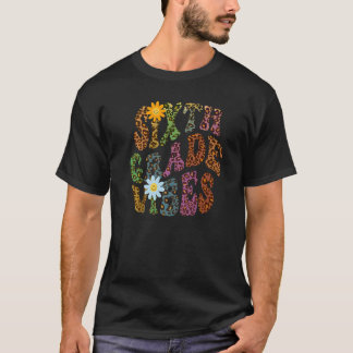 ヒョウ柄 SIXTH GRADE VIBES 先生 平和 愛 Tシャツ