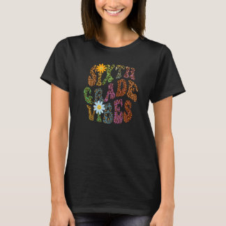 ヒョウ柄 SIXTH GRADE VIBES 先生 平和 愛 Tシャツ