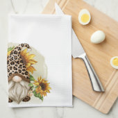 ヒョウ格言ひまわり キッチンタオル (四つ折り)