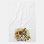 ヒョウ格言ひまわり キッチンタオル (縦)