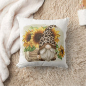 ヒョウ格言ひまわり クッション (ブランケット)