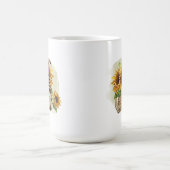 ヒョウ格言ひまわり コーヒーマグカップ (中央)