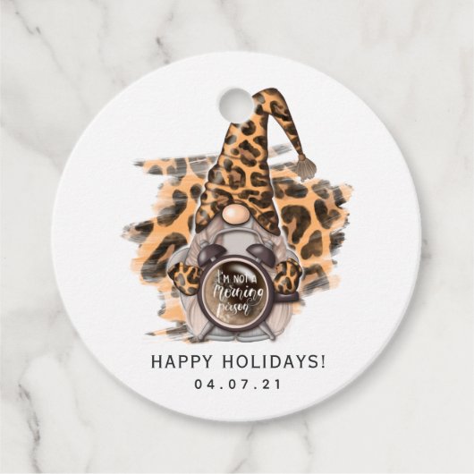 ヒョウ格言メッセージカード フェイバータグ (正面)