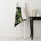 ヒョウ模様フリースブランケット シェルパブランケット (インサイチュ)