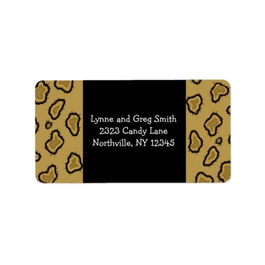 ヒョウ模様ラベル ラベル (正面)