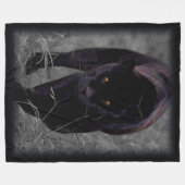 ヒョウ毛布 フリースブランケット (正面(横))