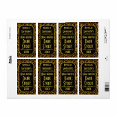 ヒョウ毛皮プリントカスタマイズ可能なビール醸造器 ラベル (フルシート)