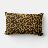 ヒョウ毛皮プリント動物パターン ランバークッション (裏面)