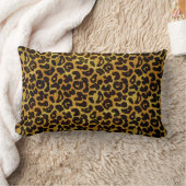ヒョウ毛皮プリント動物パターン ランバークッション (ブランケット)