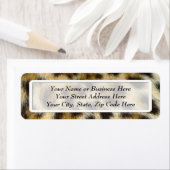 ヒョウ毛皮プリント差出人住所ラベル ラベル (インサイチュ)