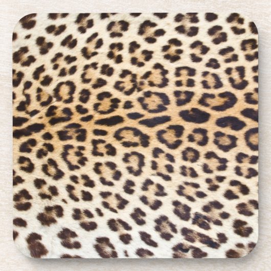 ヒョウ毛 コースター (正面)