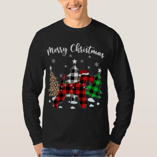 ヒョウ水牛プレイドワイヤキツネテリアドッグクリステム Tシャツ