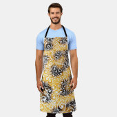 ヒョウ渦巻形の型 エプロン (着用した状態)