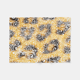 ヒョウ渦巻形の型 フリースブランケット