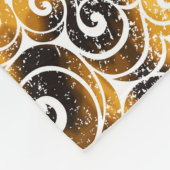 ヒョウ渦巻形の型 フリースブランケット (角)