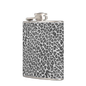ヒョウ灰色とライトグレープリント フラスク (左)