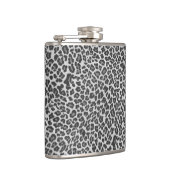 ヒョウ灰色とライトグレープリント フラスク (右)
