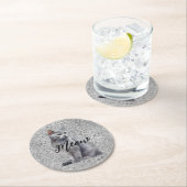 ヒョウ灰色ニャーニャーキティキャット ペーパーコースター (インサイチュ)